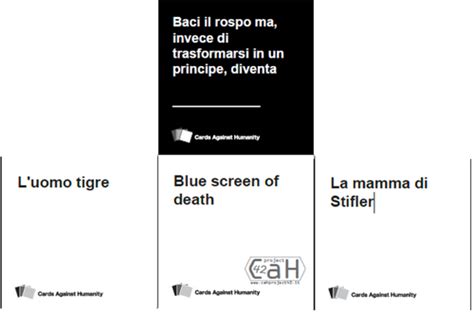 cards against humanity ita online|card against humanity italiano.
